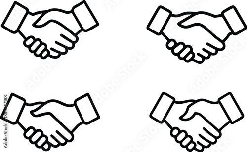 Outline drawing of two hands