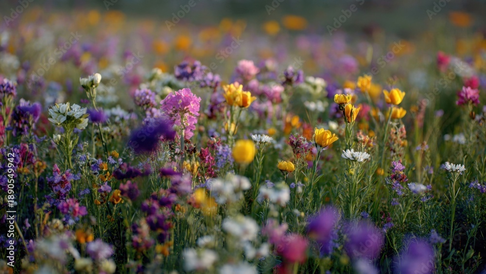 Obraz premium Vibrant Wildflower Meadow in Full Bloom