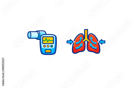 Medical devices for lung function tests in a clinical setting to assess respiratory health and monitor patient conditions