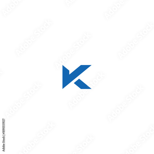 Letter K logo icon flat vector design
