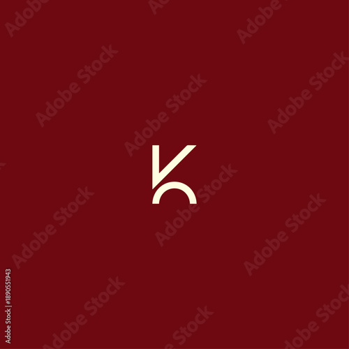 Letter K logo icon flat vector design