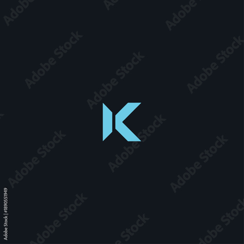 Letter K logo icon flat vector design