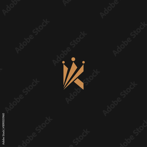 Letter K logo icon flat vector design