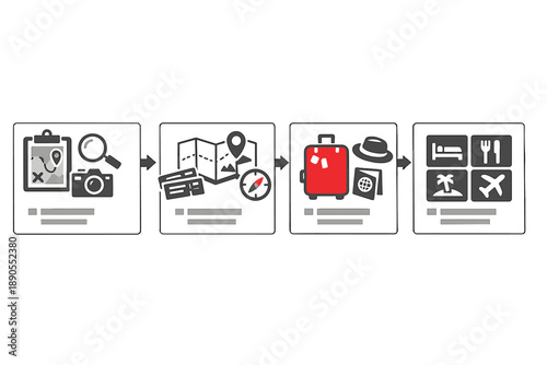 Planning a trip involves research, making a checklist, booking tickets, packing luggage, and arranging accommodations for a successful journey