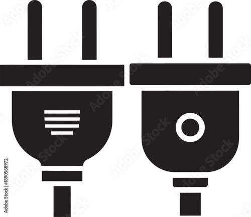 Two electrical plugs Vector