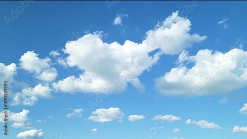 Cloudscape, Timelapse of beautiful Blue sky with clouds forming a bright and playful open background