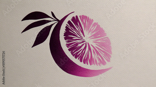 Sliced Citrus with Leaves on Textured Background