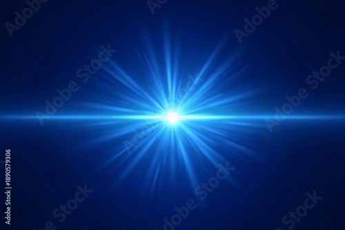 Sparkling blue light effect, lens flare
