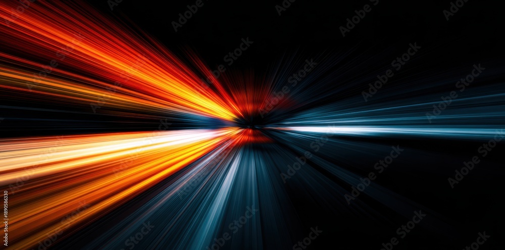 Obraz premium abstract, colorful light speed motion blur background with copy space