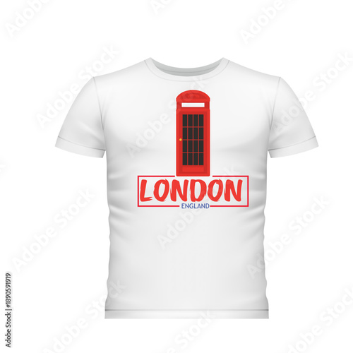 telephone booth london england vector illustration t shirt logo concept design with print file 