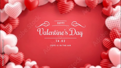 Romantic Valentine Text Animation Pack, 2 Clips, Love Message Typography