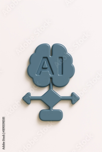 AI Decision Support System 3D Icon