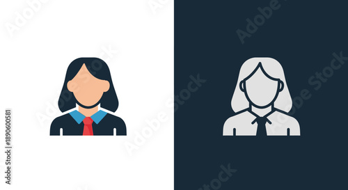 Business women icons set professional team