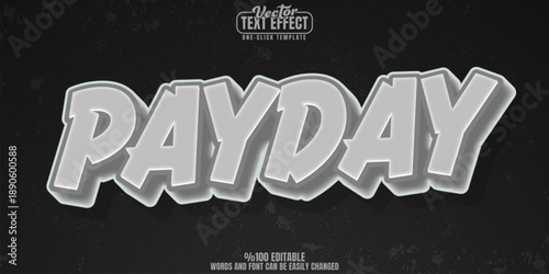 Payday editable text effect, customizable dark and gang 3d font style