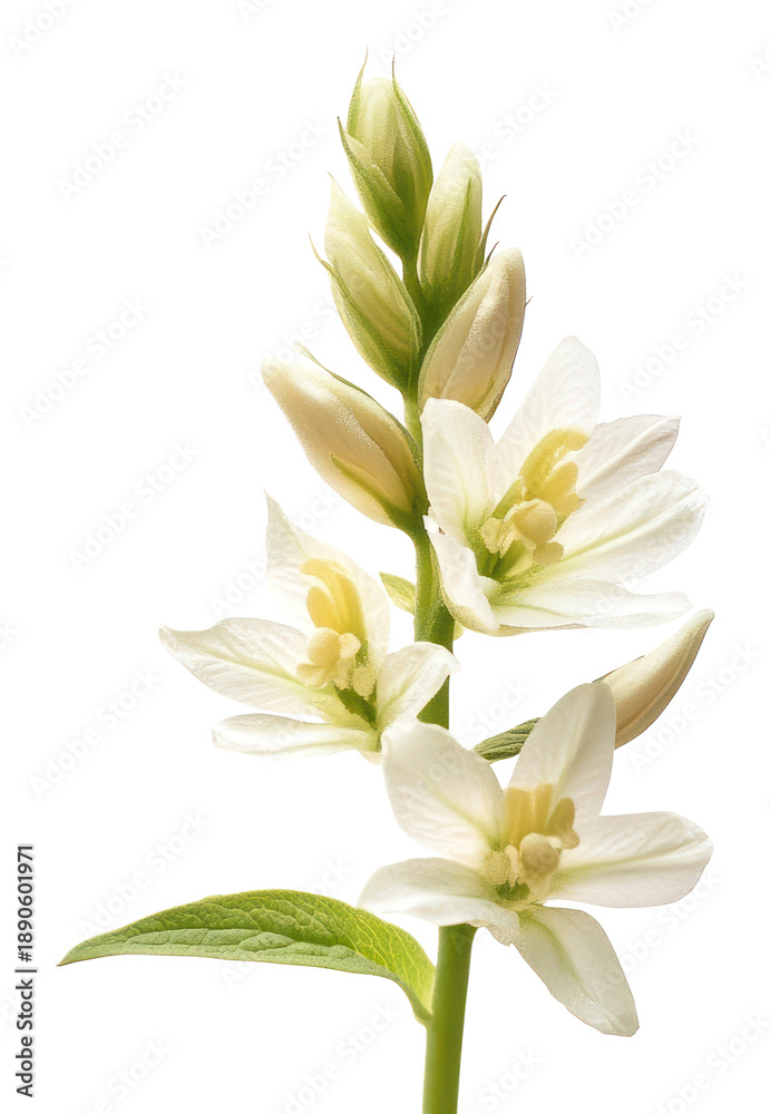 Fototapeta premium PNG A single Gooseneck Loosestrife petal petals botanical flowers.