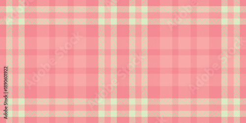 Bedroom seamless fabric plaid, styled textile texture pattern. Printout vector tartan check background in red and light colors.