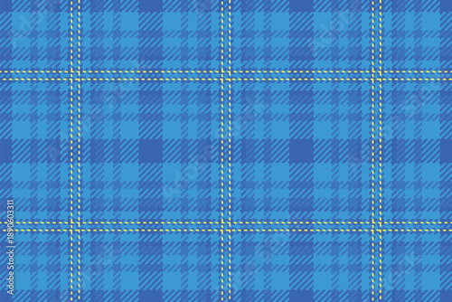 Purchase plaid pattern check, quilted seamless tartan textile. Vibrant fabric background texture vector in bright and yellow colors.
