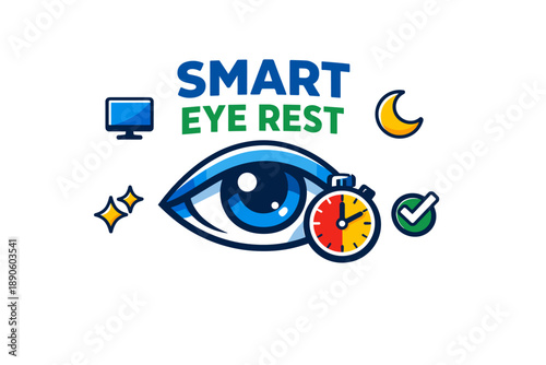 Smart eye rest: innovative eye-care technology with timer and blue light protection