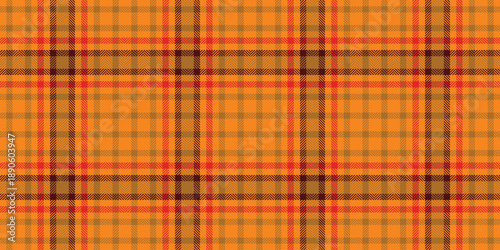 Paint vector texture seamless, birthday fabric pattern tartan. Individuality background plaid check textile in bright and orange colors.