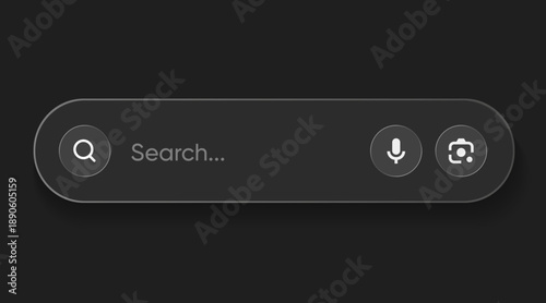Search Bar with suggestions for UI UX design and web site. Search Address and navigation bar icon. Collection of search form templates for websites. Search engine web browser window template