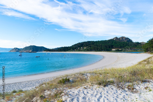 The famous beach of rodas in the cies islands, Galicia - Spain