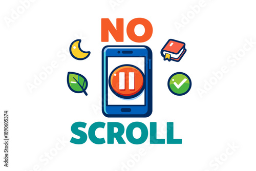 No scroll break reminder: pause scrolling for wellbeing