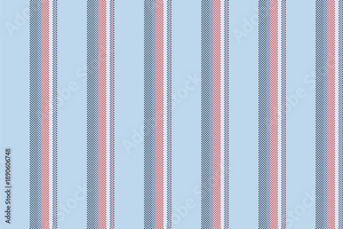 Canvas fabric stripe vertical, aztec pattern background seamless. Form texture vector lines textile in light and red colors.