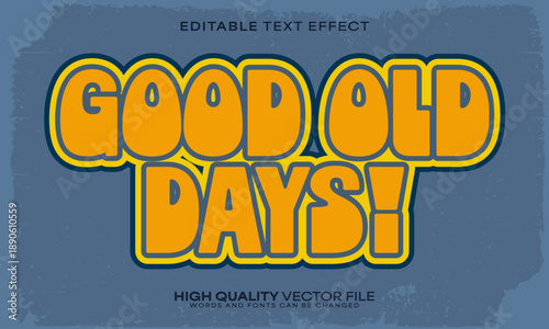 Retro vintage text effect, editable text effect and 80s 3d font style bold shadow neon poster design