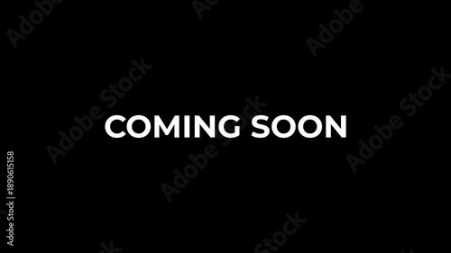 COMING SOON pixel scan text reveal 4K video