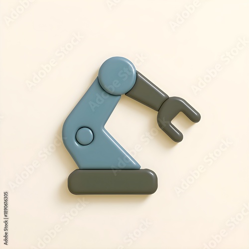 3D Robotic Arm Icon 