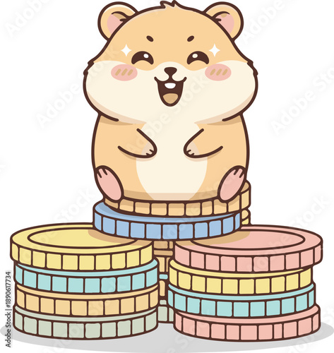 Cute Kawaii Alarm Clock Mascot Illustration