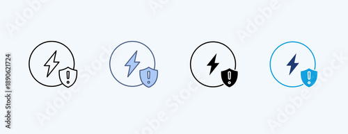 Electrical Safety Multiple Icon Illustration Vector