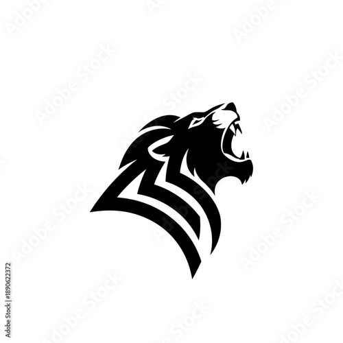 black lion head logo