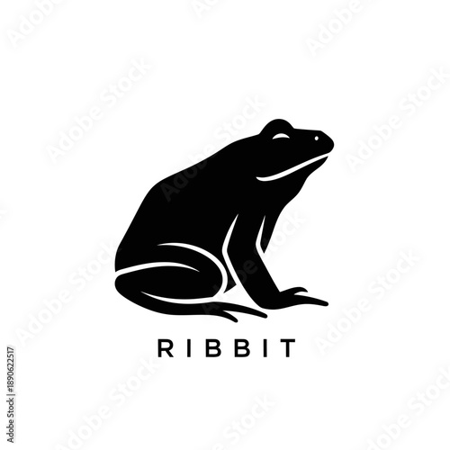 Black frog icon with ribbit text