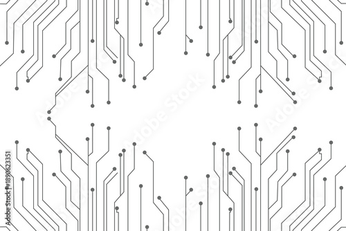 Abstract Circuit Board Lines and Dots pattern background technology