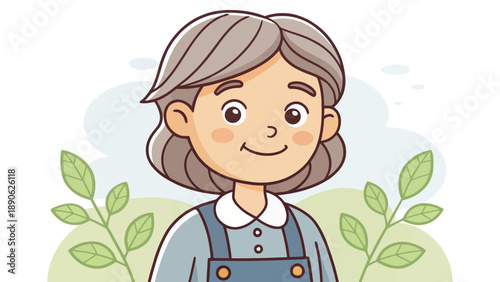 Warm and Friendly Portrait of a Smiling Senior Woman with Gray Hair, Representing Wisdom and Contentment