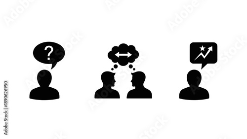 Business Conversations, Office Setting, Illustration, Professional Environment, Engaging Viewpoint