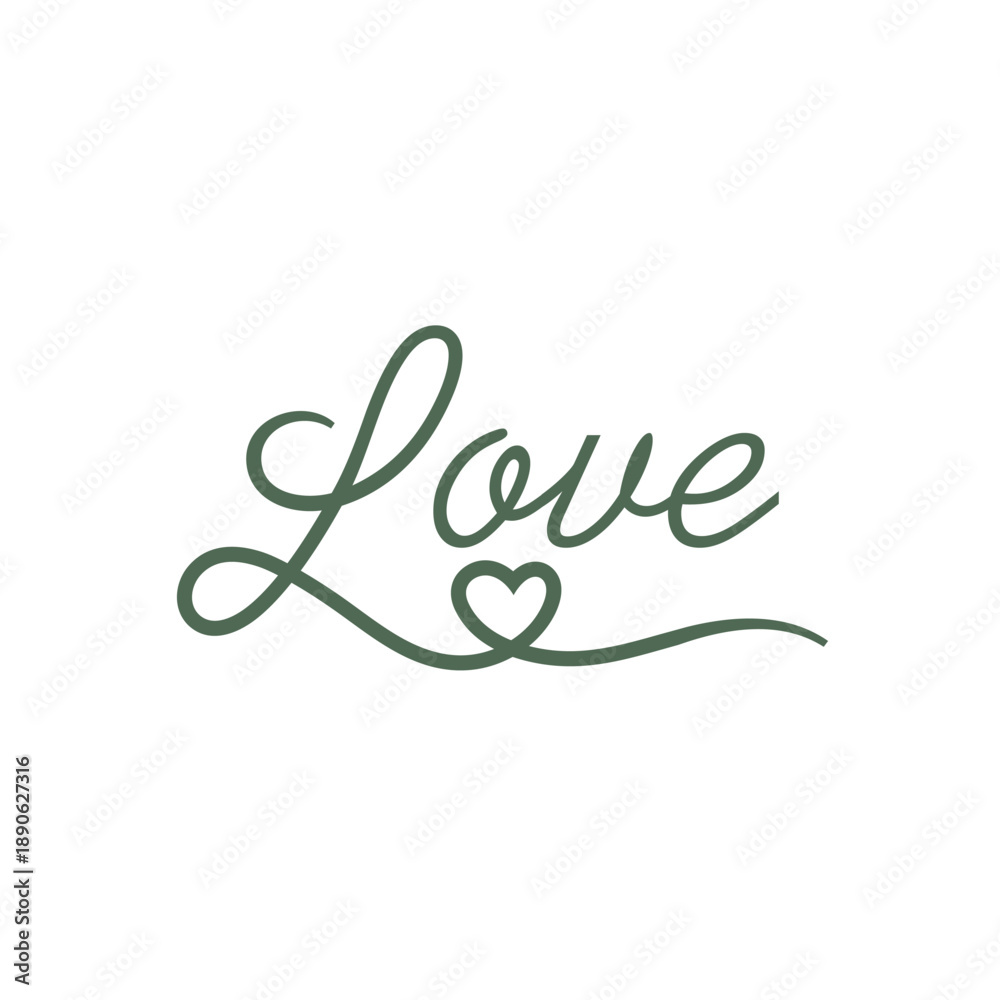 Obraz premium Typography text love logo design concept, heart love logo symbol vector icon
