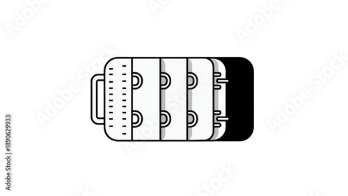 Bra Strap Adjuster Vector Illustration, Minimalist Line Art Graphic, Fashion Accessory Design Element