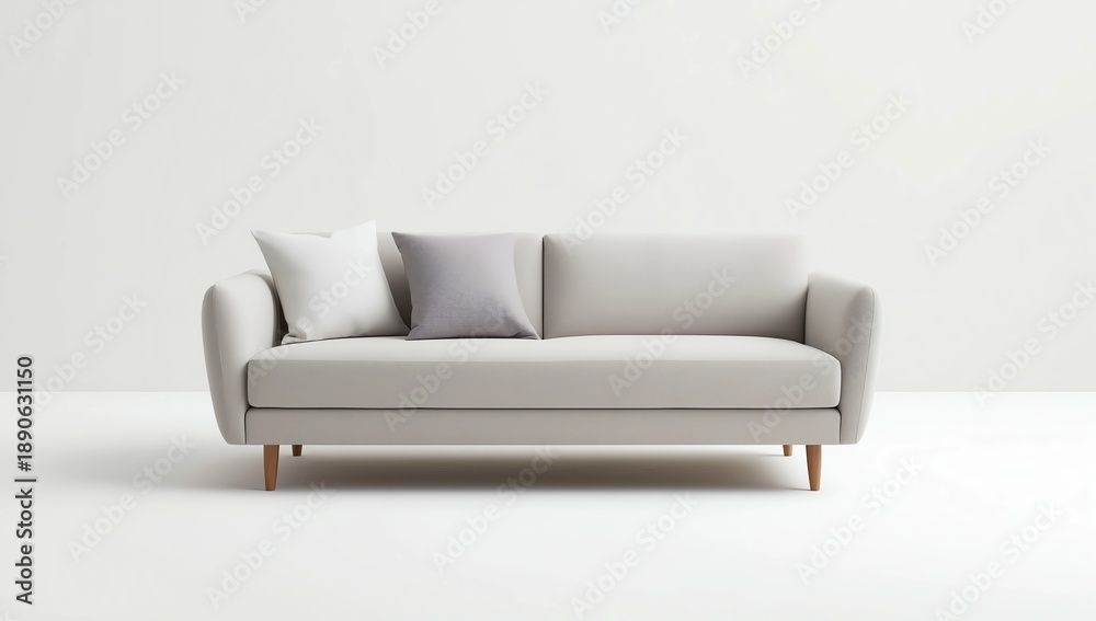Fototapeta premium Modern sofa on white background