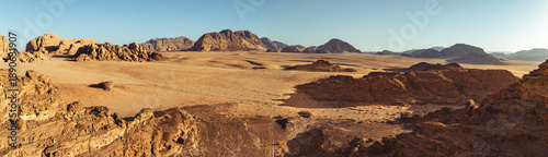 Aerial view at Wadi Rum Jordan