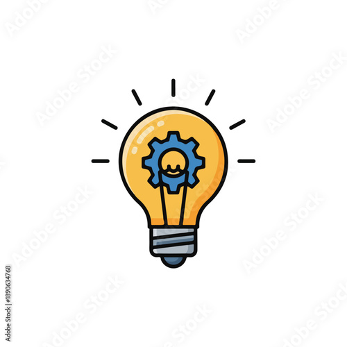 Light Bulb with Gear Concept