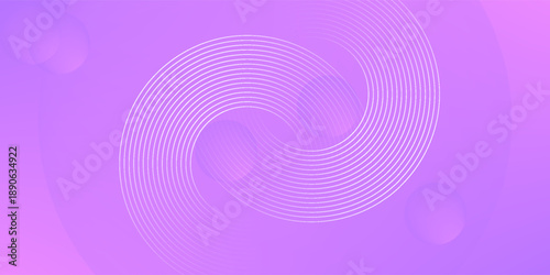 abstract circle lines on pink and purple background. geometric stripe line art design for poster, brochure, cover, website, header, web banner, presentation.eps.10.