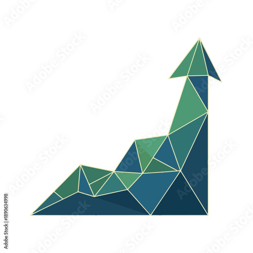 Geometric Arrow Handled by Rising Triangles