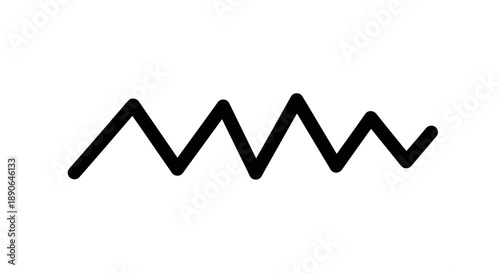 Simple Black Zigzag Line Graphic.