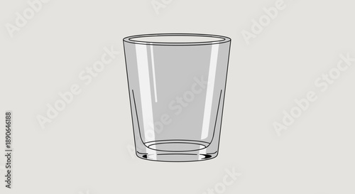 Clear Glass Tumbler with Double Wall Design.