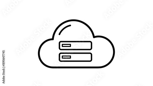 Cloud Computing Data Storage Servers Icon.