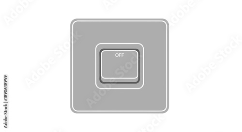 Modern Light Switch in Off Position.