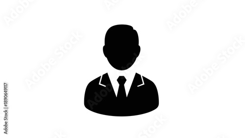 Silhouette of a businessman in a suit and tie 1.