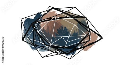Geometric Shape with Abstract Design Elements.